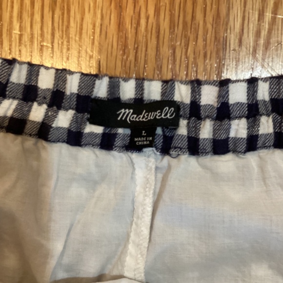 Madewell Blue Checked Skirt - Picture 2 of 3